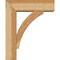 Ekena Millwork Thorton Block Rough Sawn Bracket w/ Offset Brace, Western Red Cedar, 6"W x 18"D x 22"H BKT0604X18X22THR05RWR - alternate 2